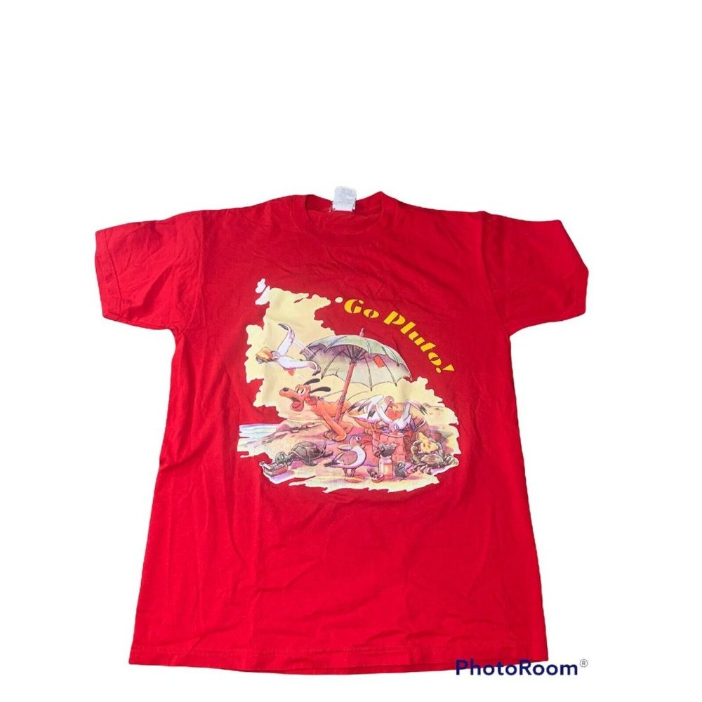 Vintage Disney Tee Shirt Pluto The Dog The Disney Store Tee Size Large Red Men’s